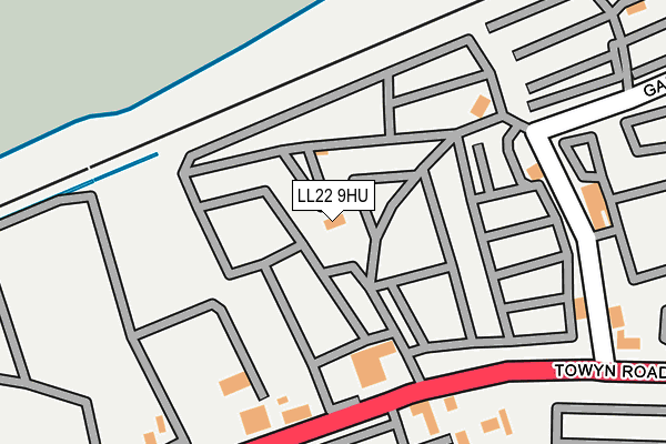 LL22 9HU map - OS OpenMap – Local (Ordnance Survey)