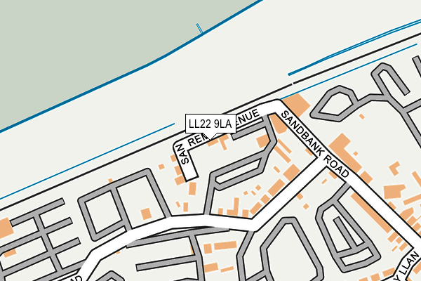 LL22 9LA map - OS OpenMap – Local (Ordnance Survey)