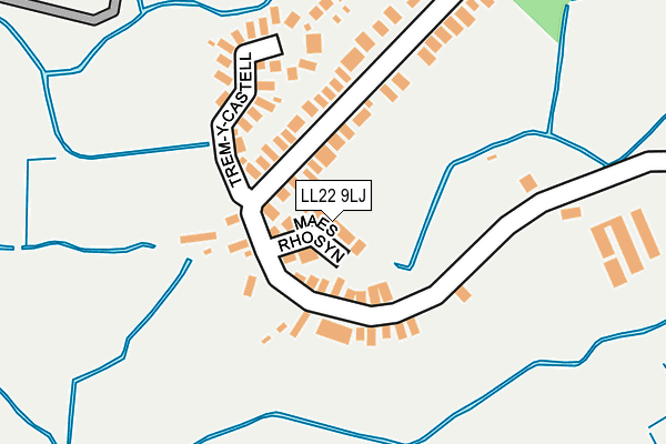 LL22 9LJ map - OS OpenMap – Local (Ordnance Survey)