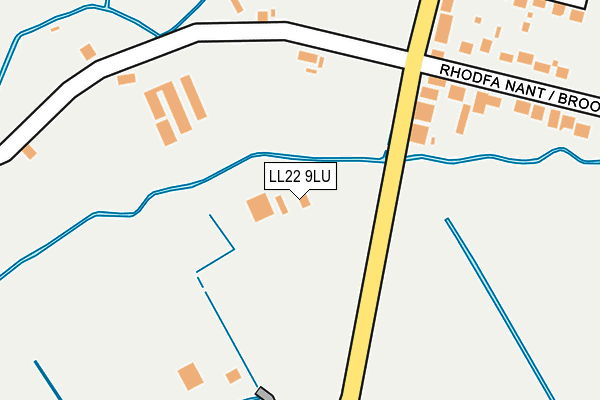 LL22 9LU map - OS OpenMap – Local (Ordnance Survey)