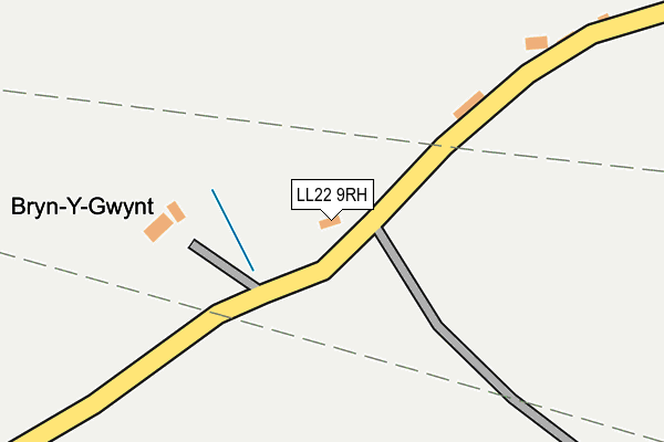 LL22 9RH map - OS OpenMap – Local (Ordnance Survey)