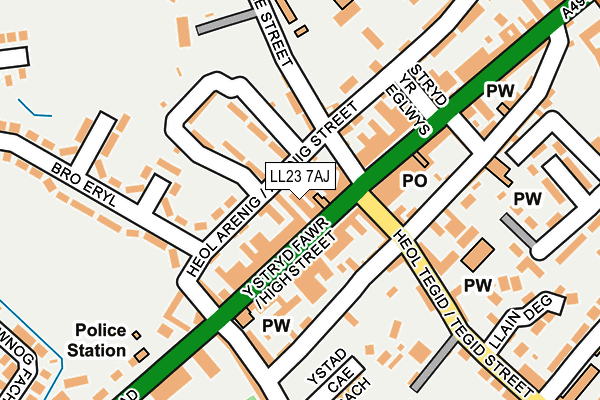 LL23 7AJ map - OS OpenMap – Local (Ordnance Survey)