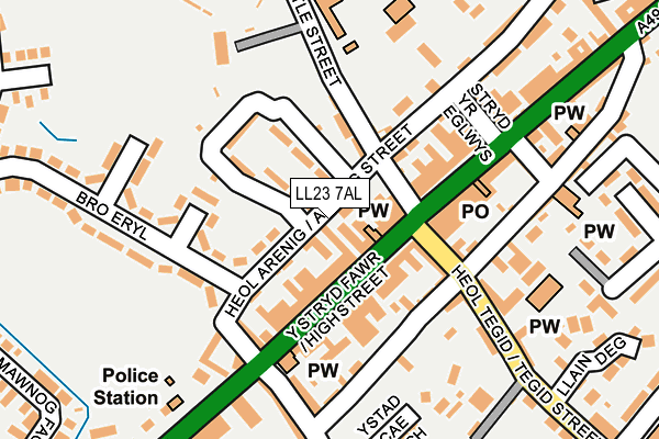 LL23 7AL map - OS OpenMap – Local (Ordnance Survey)