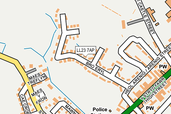 LL23 7AP map - OS OpenMap – Local (Ordnance Survey)