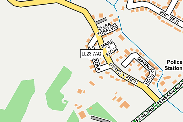 LL23 7AQ map - OS OpenMap – Local (Ordnance Survey)
