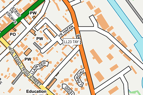 LL23 7AY map - OS OpenMap – Local (Ordnance Survey)