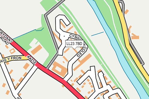 LL23 7BD map - OS OpenMap – Local (Ordnance Survey)