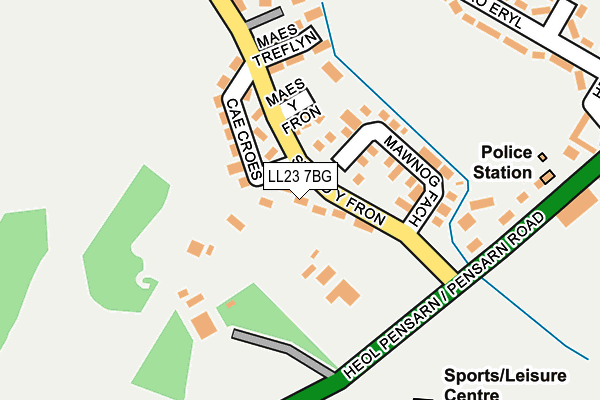 LL23 7BG map - OS OpenMap – Local (Ordnance Survey)