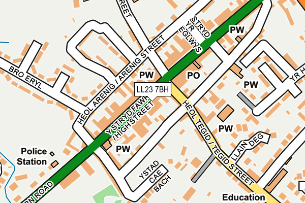LL23 7BH map - OS OpenMap – Local (Ordnance Survey)