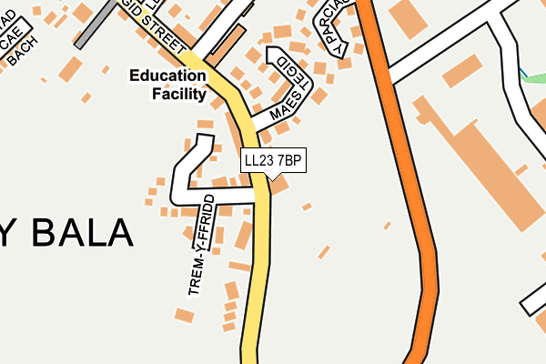 LL23 7BP map - OS OpenMap – Local (Ordnance Survey)
