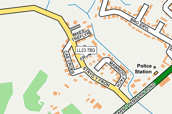 LL23 7BQ map - OS OpenMap – Local (Ordnance Survey)