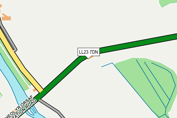 LL23 7DN map - OS OpenMap – Local (Ordnance Survey)