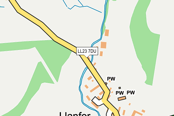 LL23 7DU map - OS OpenMap – Local (Ordnance Survey)