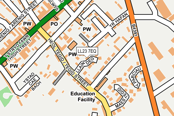 LL23 7EQ map - OS OpenMap – Local (Ordnance Survey)