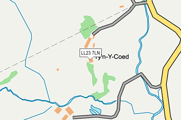 LL23 7LN map - OS OpenMap – Local (Ordnance Survey)