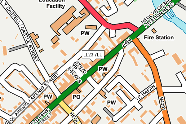 LL23 7LU map - OS OpenMap – Local (Ordnance Survey)