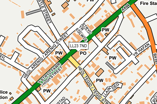 LL23 7ND map - OS OpenMap – Local (Ordnance Survey)
