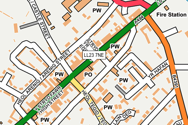 LL23 7NE map - OS OpenMap – Local (Ordnance Survey)