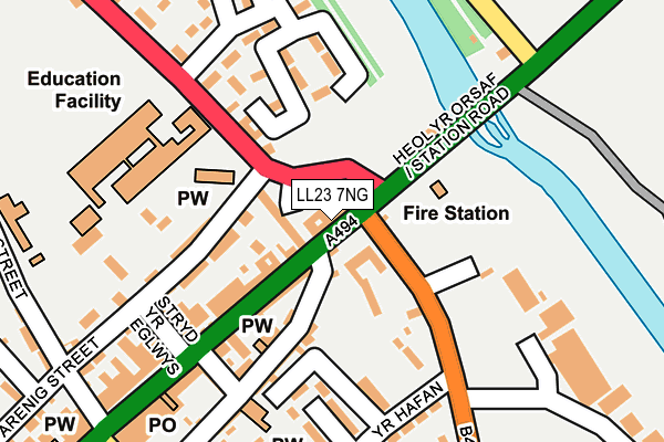 LL23 7NG map - OS OpenMap – Local (Ordnance Survey)