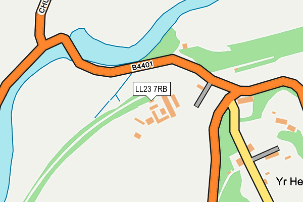 LL23 7RB map - OS OpenMap – Local (Ordnance Survey)