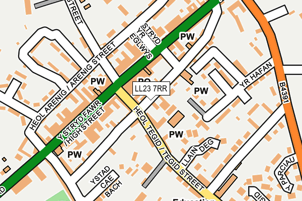 LL23 7RR map - OS OpenMap – Local (Ordnance Survey)