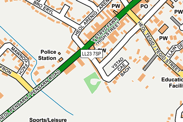 LL23 7SP map - OS OpenMap – Local (Ordnance Survey)