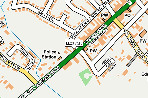 LL23 7SR map - OS OpenMap – Local (Ordnance Survey)