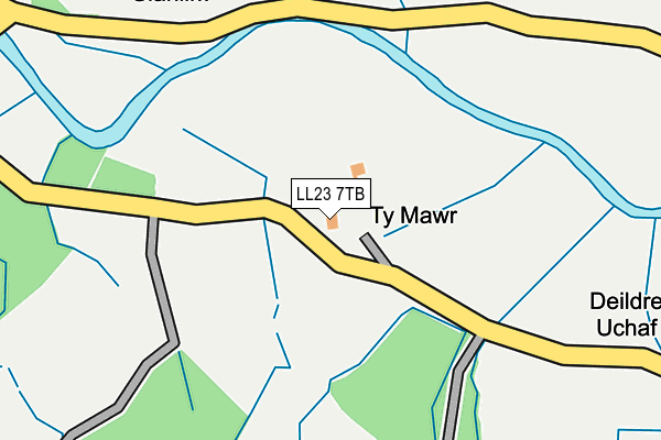 LL23 7TB map - OS OpenMap – Local (Ordnance Survey)
