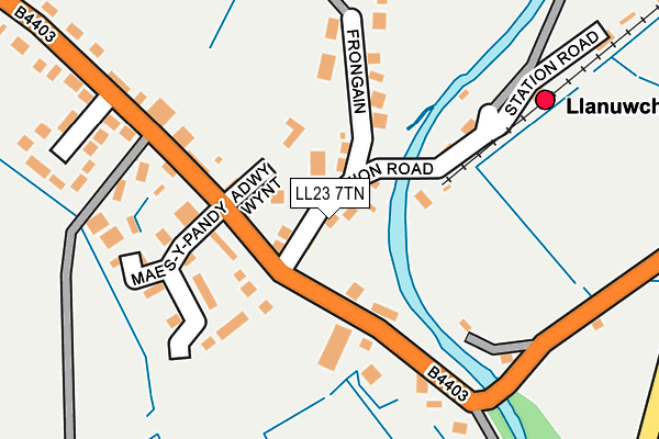 LL23 7TN map - OS OpenMap – Local (Ordnance Survey)