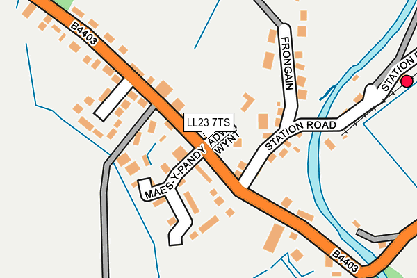 LL23 7TS map - OS OpenMap – Local (Ordnance Survey)