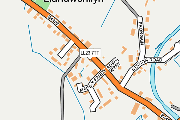 LL23 7TT map - OS OpenMap – Local (Ordnance Survey)