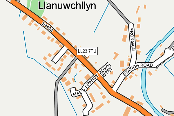 LL23 7TU map - OS OpenMap – Local (Ordnance Survey)