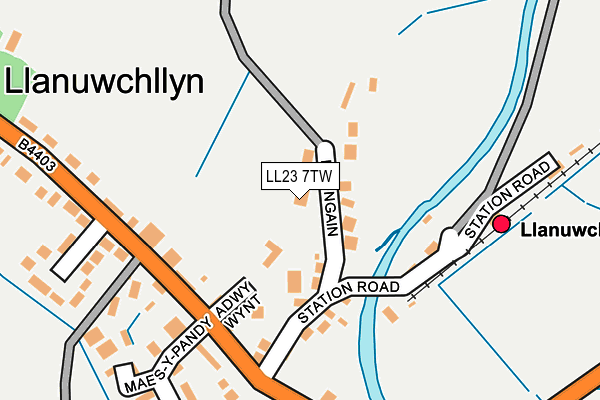 LL23 7TW map - OS OpenMap – Local (Ordnance Survey)