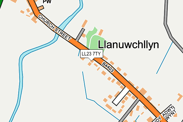 LL23 7TY map - OS OpenMap – Local (Ordnance Survey)