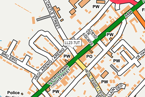 LL23 7UT map - OS OpenMap – Local (Ordnance Survey)