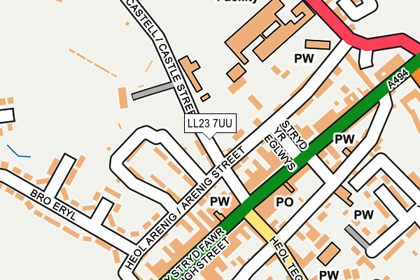 LL23 7UU map - OS OpenMap – Local (Ordnance Survey)