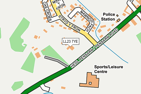 LL23 7YE map - OS OpenMap – Local (Ordnance Survey)