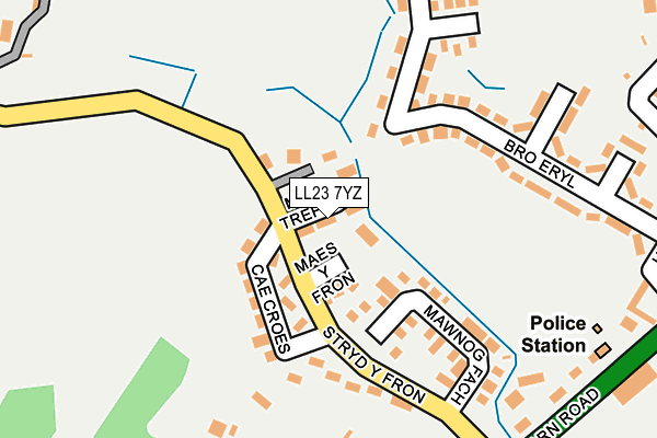 LL23 7YZ map - OS OpenMap – Local (Ordnance Survey)