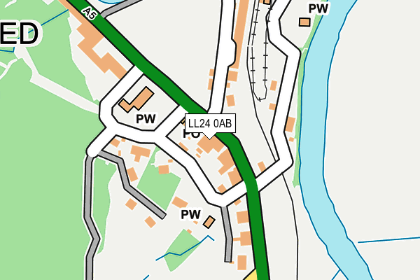 LL24 0AB map - OS OpenMap – Local (Ordnance Survey)