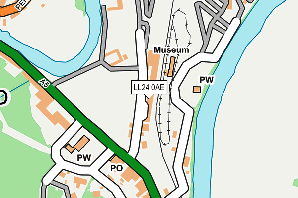 LL24 0AE map - OS OpenMap – Local (Ordnance Survey)
