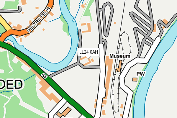 LL24 0AH map - OS OpenMap – Local (Ordnance Survey)