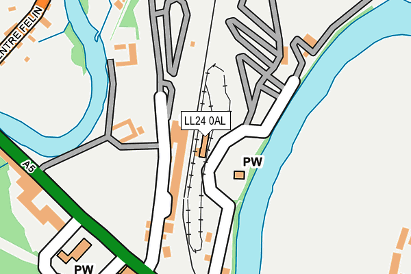 LL24 0AL map - OS OpenMap – Local (Ordnance Survey)