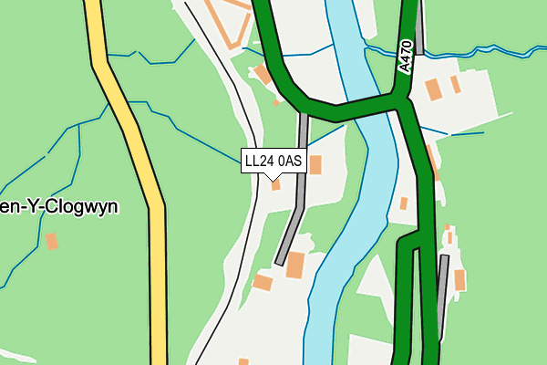 LL24 0AS map - OS OpenMap – Local (Ordnance Survey)