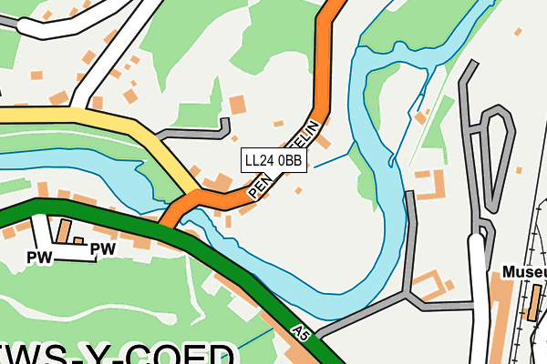 LL24 0BB map - OS OpenMap – Local (Ordnance Survey)