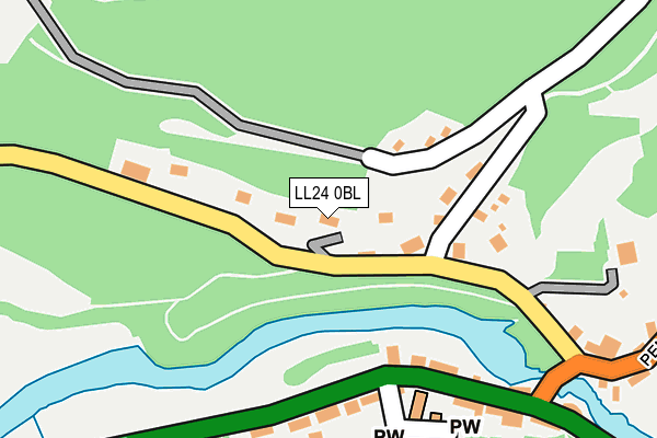 LL24 0BL map - OS OpenMap – Local (Ordnance Survey)
