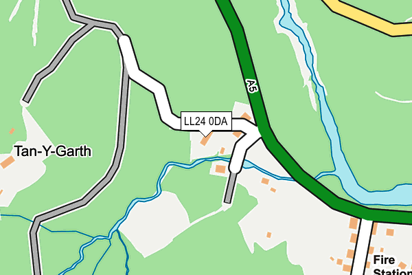 LL24 0DA map - OS OpenMap – Local (Ordnance Survey)