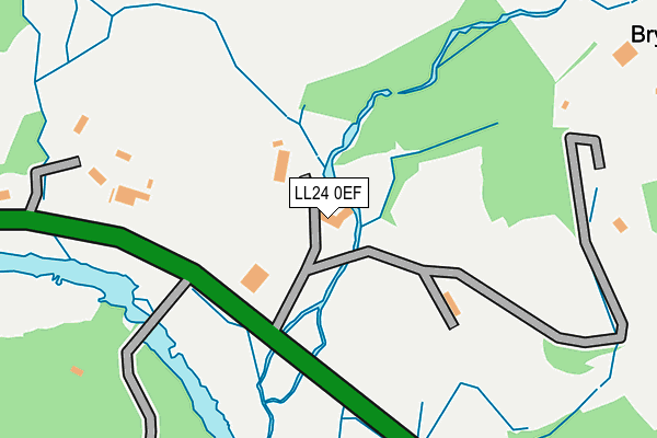 LL24 0EF map - OS OpenMap – Local (Ordnance Survey)