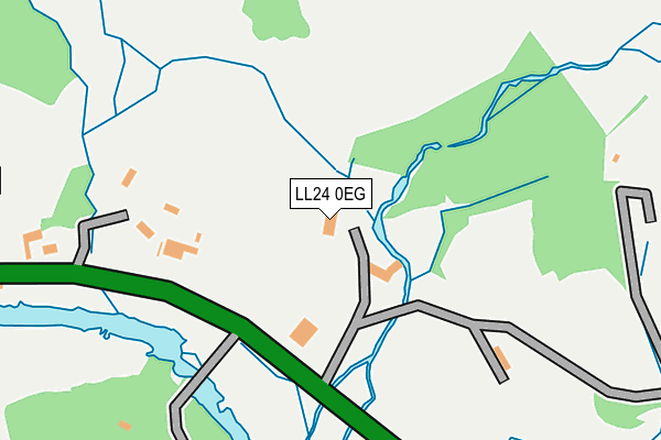 LL24 0EG map - OS OpenMap – Local (Ordnance Survey)