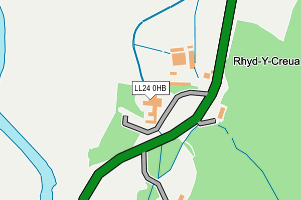 LL24 0HB map - OS OpenMap – Local (Ordnance Survey)