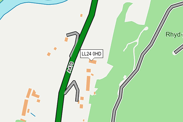 LL24 0HD map - OS OpenMap – Local (Ordnance Survey)